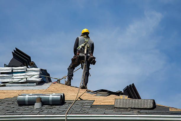 Professional Roofing technician working in East Greenwich, RI